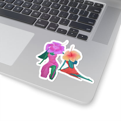 Tropical Floral - Wherever We go, We grow Kiss-Cut Sticker