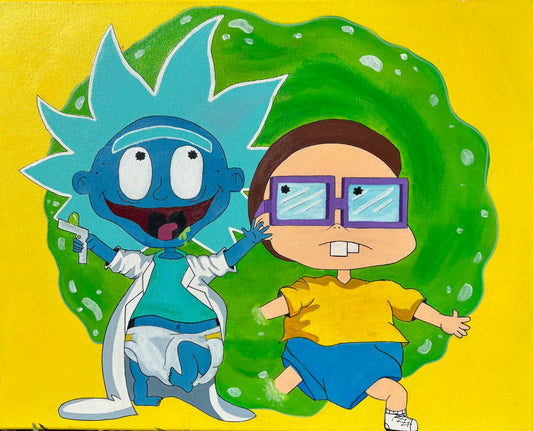 SouGrownArt | Rick n Morty X Rugrats Portal Adventure Art