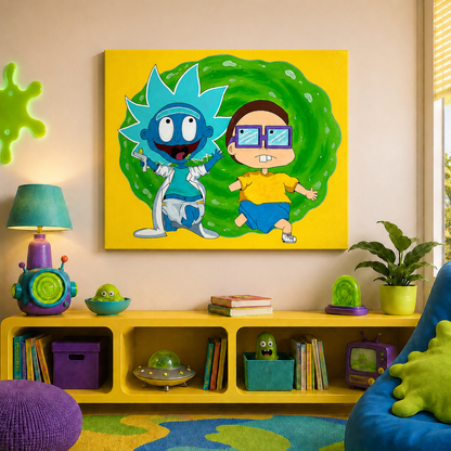 SouGrownArt | Rick n Morty X Rugrats Portal Adventure Art
